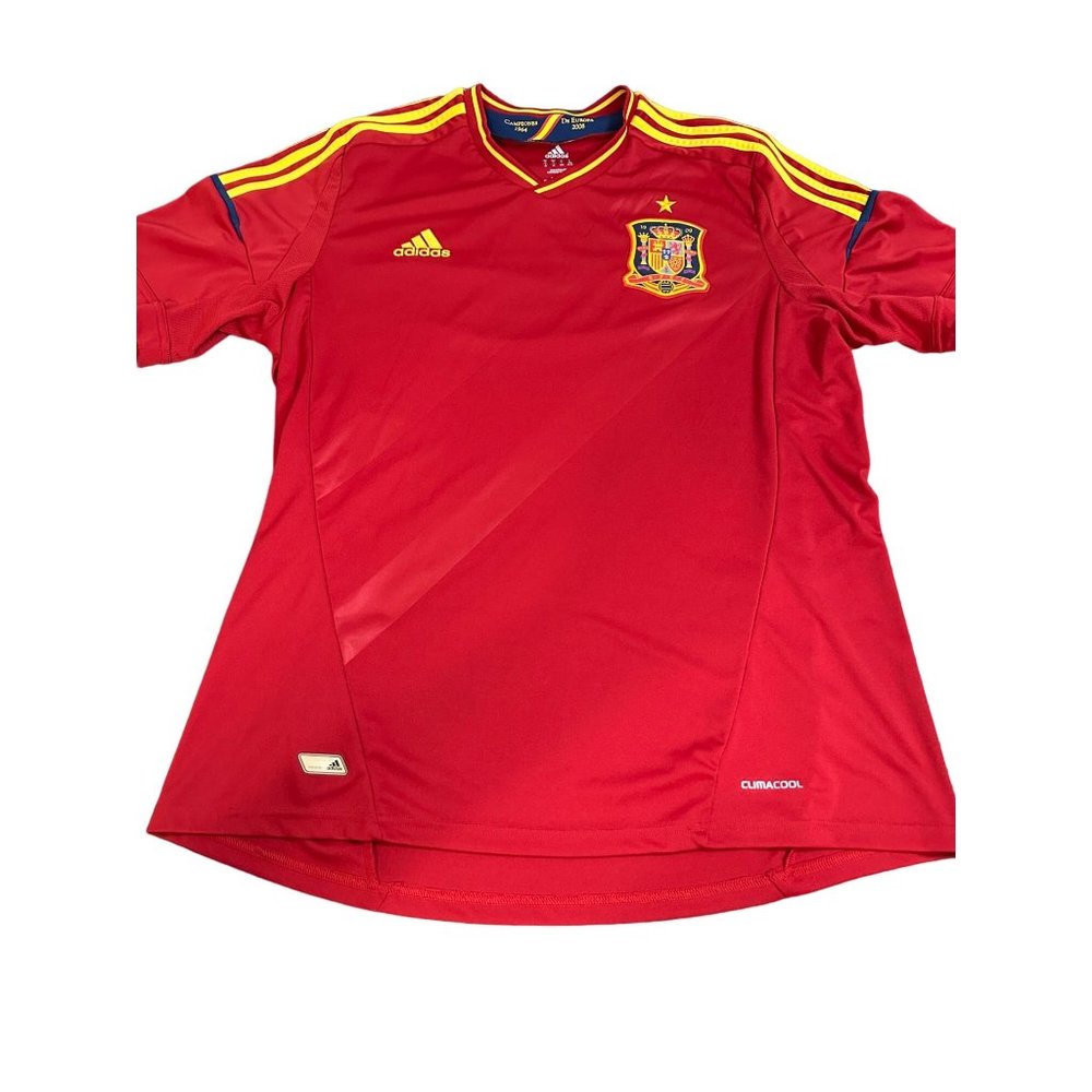 MEN'S ADIDAS SPAIN 2011/2012 HOME SOCCER FOOTBALL Jersey Sz XL